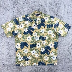Polo Ralph Lauren Shirt Men's L Floral AOP VTG Clayton Loop Collar Camp Hawaiian